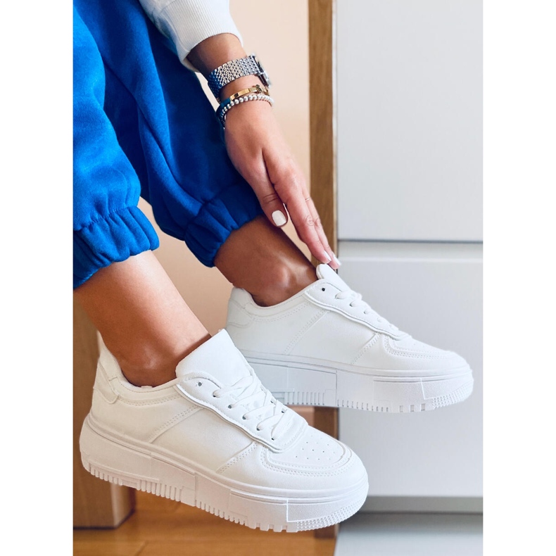 PA1 Sneakersy damskie Colin All White białe 1