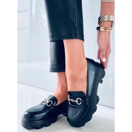 PA1 Mokasyny na wysokiej podeszwie Eloise Black czarne 1