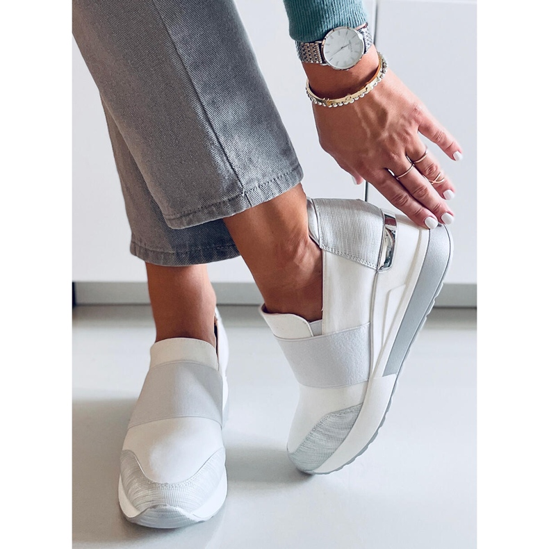 PA1 Półbuty na koturnie Zelda White białe 1