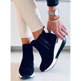 Botki na koturnie Stock Black czarne 1