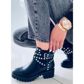 Botki z ćwiekami Hurt Black czarne 2