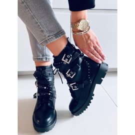Botki militarne Fleur Black czarne 2