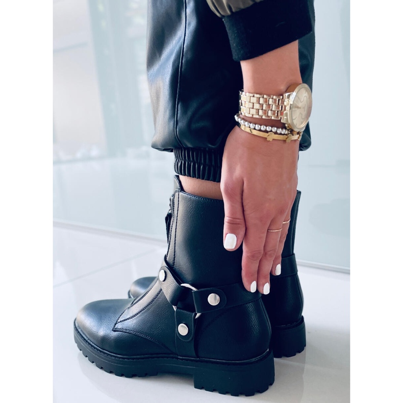 Botki płaskie Oliver Black czarne 2