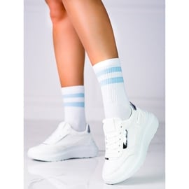 Sportowe sneakersy damskie Shelovet sznurowane białe 1