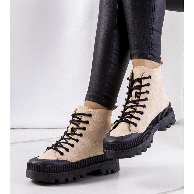 Beżowe trampki Avenis beżowy 1