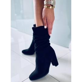 Botki na obcasie Pola Black czarne 2