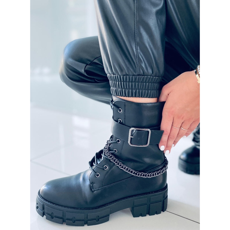 Botki militarne Maude Black czarne 2