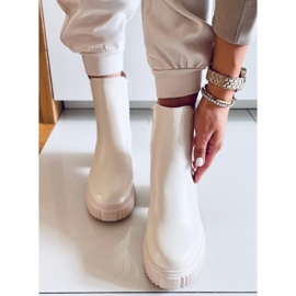 Sztyblety na obcasie Janet Beige beżowy 1