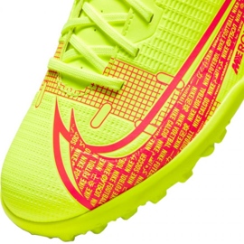 Buty piłkarskie Nike Mercurial Vapor 14 Club Tf Jr CV0945 760 żółte żółcie 4