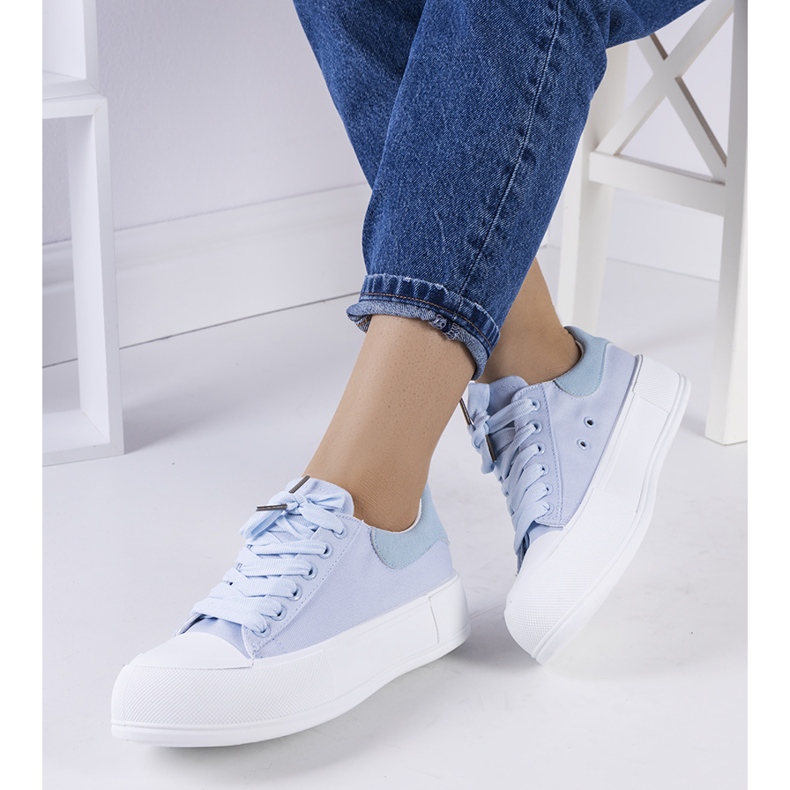 Niebieskie trampki na platformie Kilkenny 1