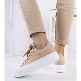 BM Brązowe trampki na platformie Kilkenny 1