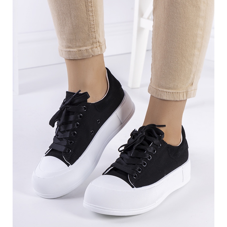 Czarne trampki na platformie Kilkenny 1