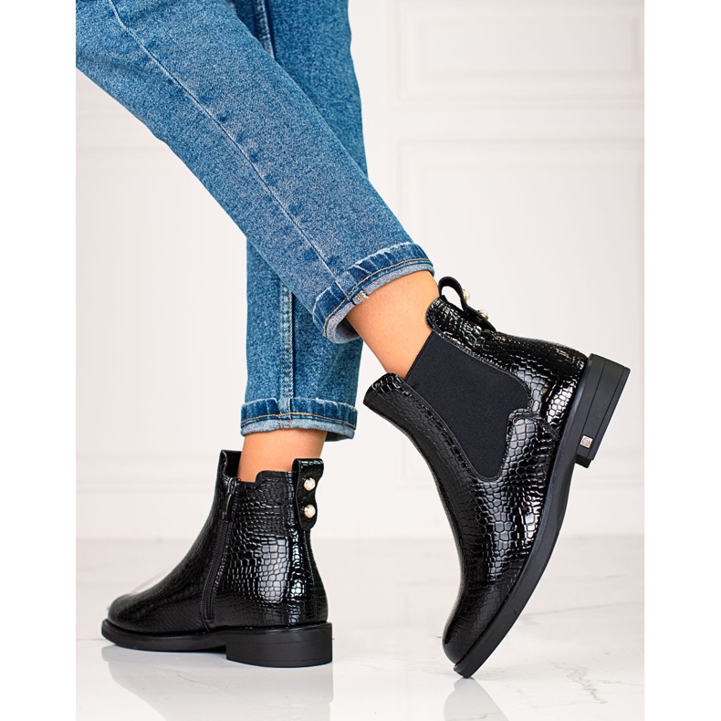 W. Potocki Sztyblety damskie z ociepleniem Potocki czarne 1