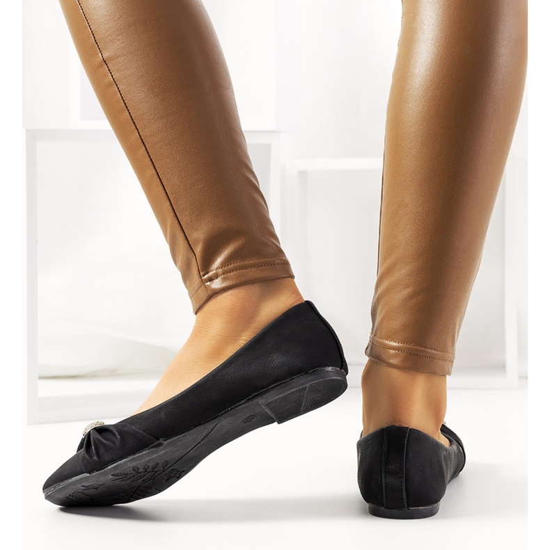 Czarne baleriny damskie Tonia 2