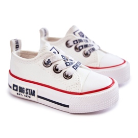 Dziecięce Skórzane Trampki Big Star KK374040 Białe 1