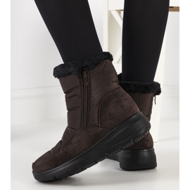 Brązowe śniegowce pikowane Azmarin 1