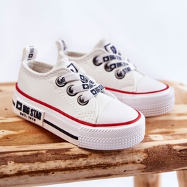 Dziecięce Skórzane Trampki Big Star KK374040 Białe 2