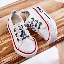 Dziecięce Skórzane Trampki Big Star KK374040 Białe 5