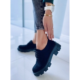 BM Mokasyny na grubej podeszwie Apoll Black czarne 1