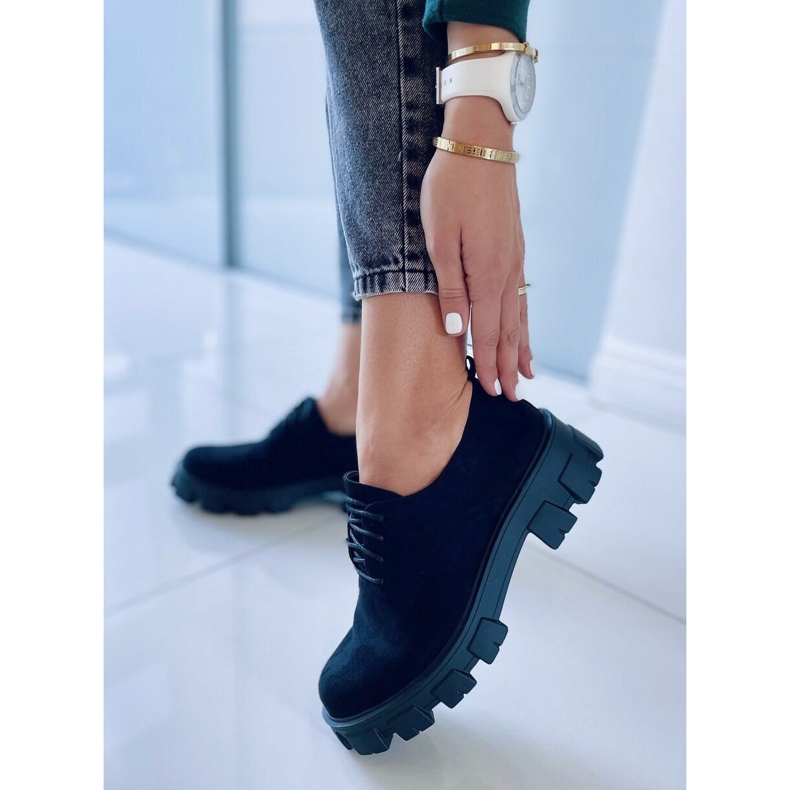 BM Mokasyny na grubej podeszwie Apoll Black czarne 1