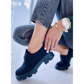 BM Mokasyny na grubej podeszwie Apoll Black czarne 2