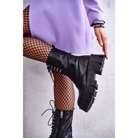 Skórzane Ocieplane Botki GOE KK2N4013 Czarne 2