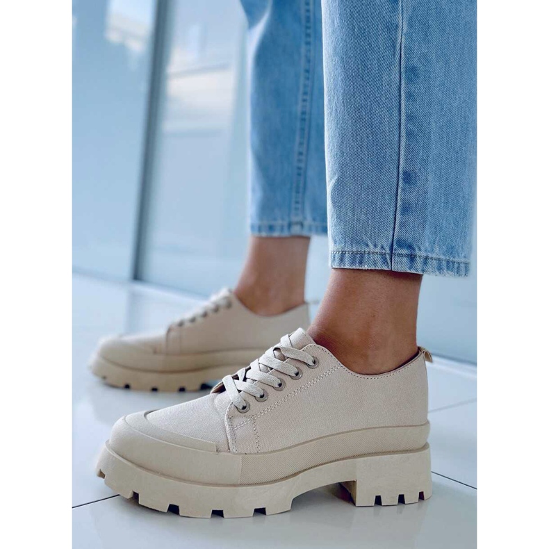 Trampki trekingowe Golv Khaki beżowy 1