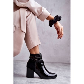 PL4 Modne Lakierowane Botki La.Fi 260037B-LA Czarne 1