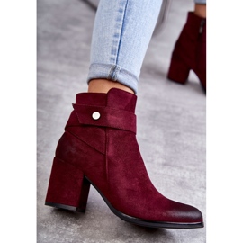 PL4 Damskie Zamszowe Botki La.Fi 260041WI-SU Czerwone wielokolorowe 2