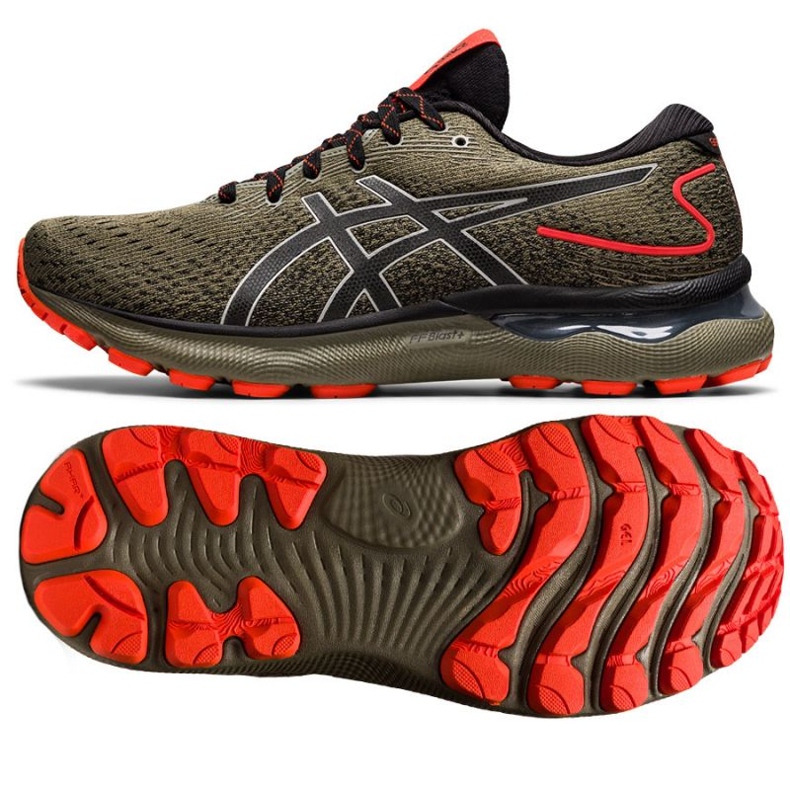 Buty do biegania Asics Gel-Nimbus 24 TRail M 1011B571 300 zielone zielone 1
