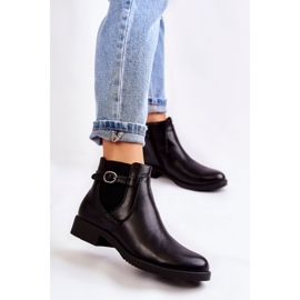 PJ1 Damskie Ocieplane Botki Sztyblety Czarne Janette 1