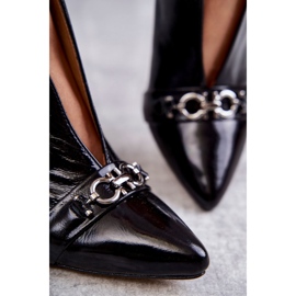 Skórzane Botki Na Słupku Maciejka Czarne 05262-01 2