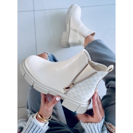 Botki sztyblety Ariana Beige beżowy 1