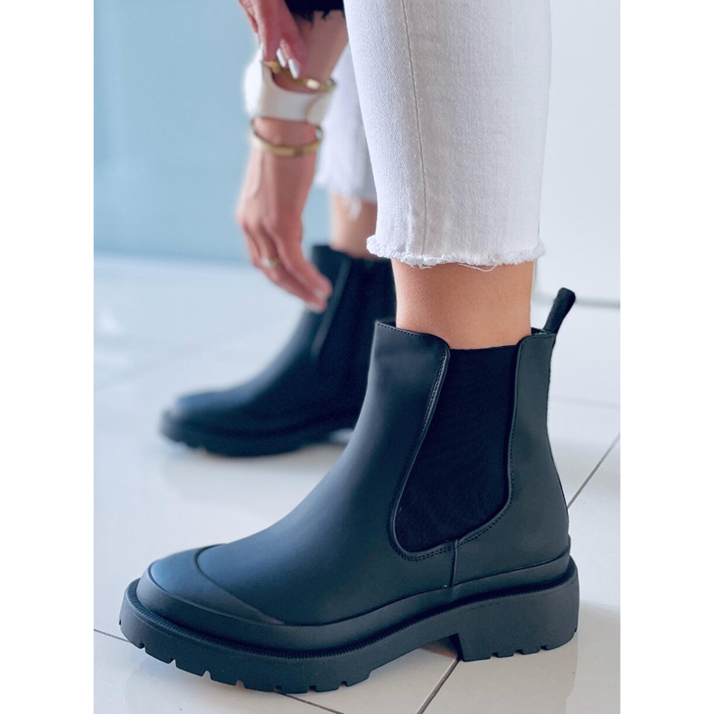 Botki sztyblety Carey Black czarne 2