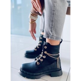 Botki sznurowane Lohan Black czarne 1