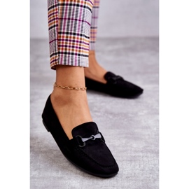 FB2 Zamszowe Mokasyny Z Ozdobą Czarne Santi 1