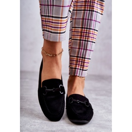 FB2 Zamszowe Mokasyny Z Ozdobą Czarne Santi 2