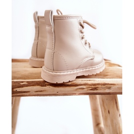 Dziecięce Botki Skórzane Z Suwakiem Beżowe Omua beżowy 2