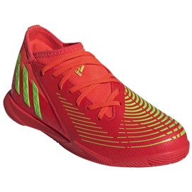 Buty piłkarskie adidas Predator Edge.3 In Jr GV8510 czerwone pomarańcze i czerwienie 3