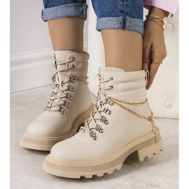 Beżowe trapery damskie Zezig beżowy 1