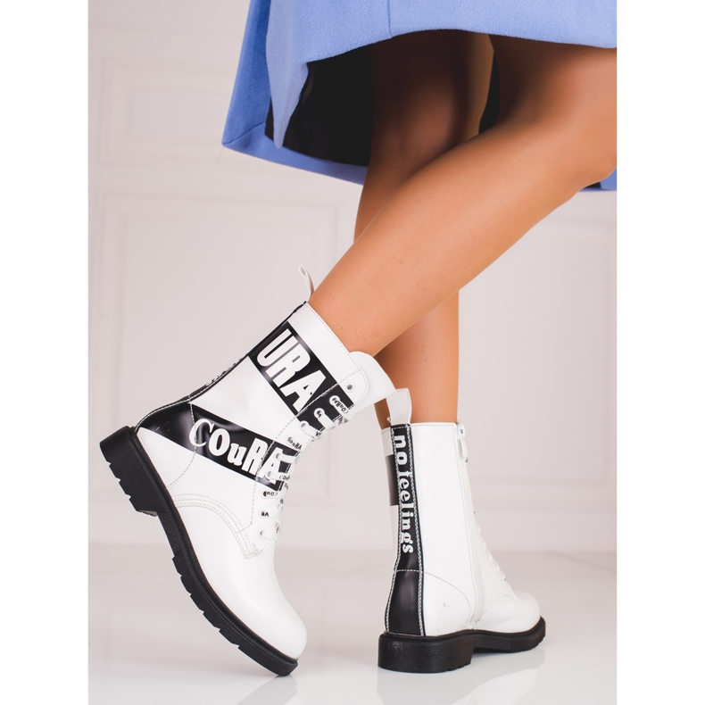 Białe workery damskie Shelovet 2