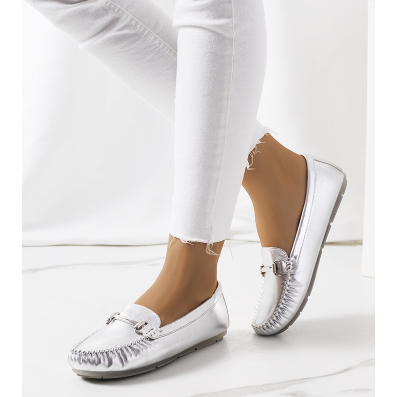 BM Srebrne mokasyny Maolo srebrny 1