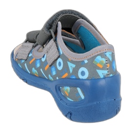 Befado obuwie dziecięce pu 065P160 niebieskie szare 2