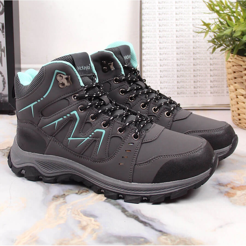 Buty trekkingowe damskie wysokie szare McKeylor 1