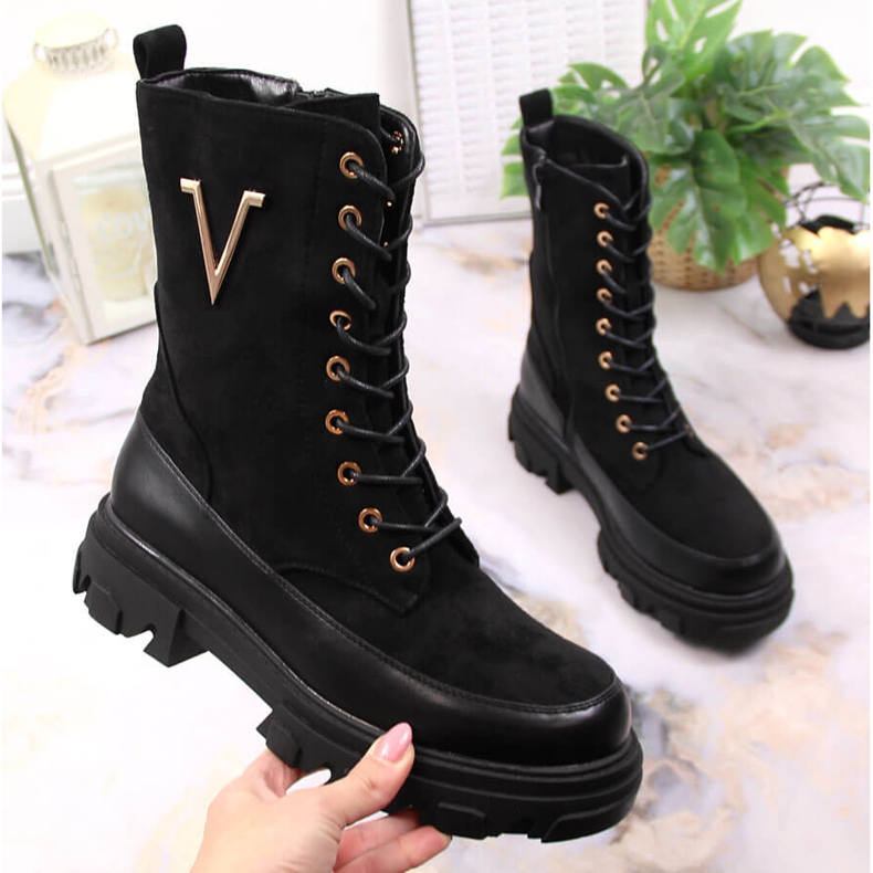 Trapery damskie ocieplane czarne Jezzi JEZ375A 1