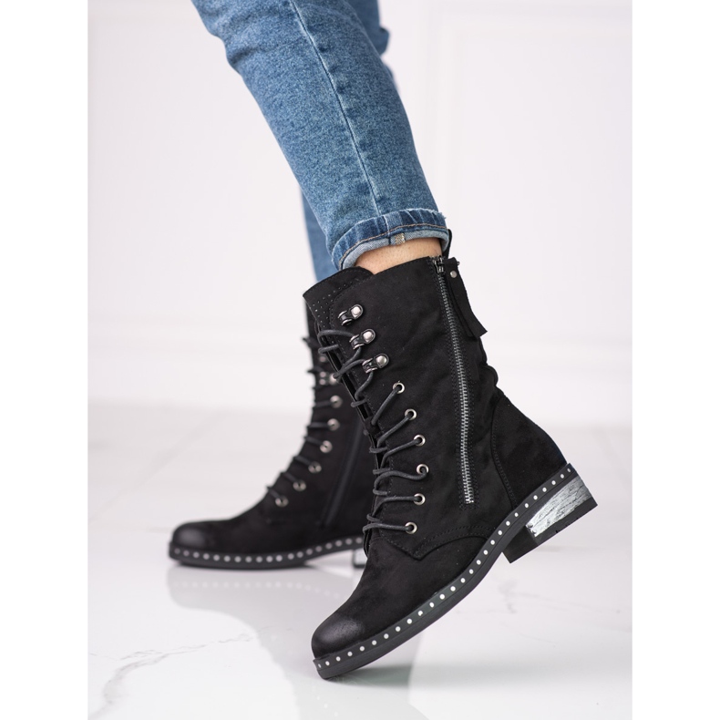 Workery damskie S. Barski czarne 1