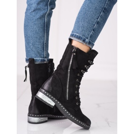 Workery damskie S. Barski czarne 2