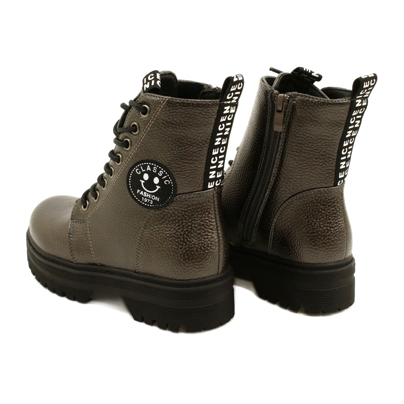 Dziewczęce kozaki na suwak Miss Evento 22DZ23-5257 brązowe 4