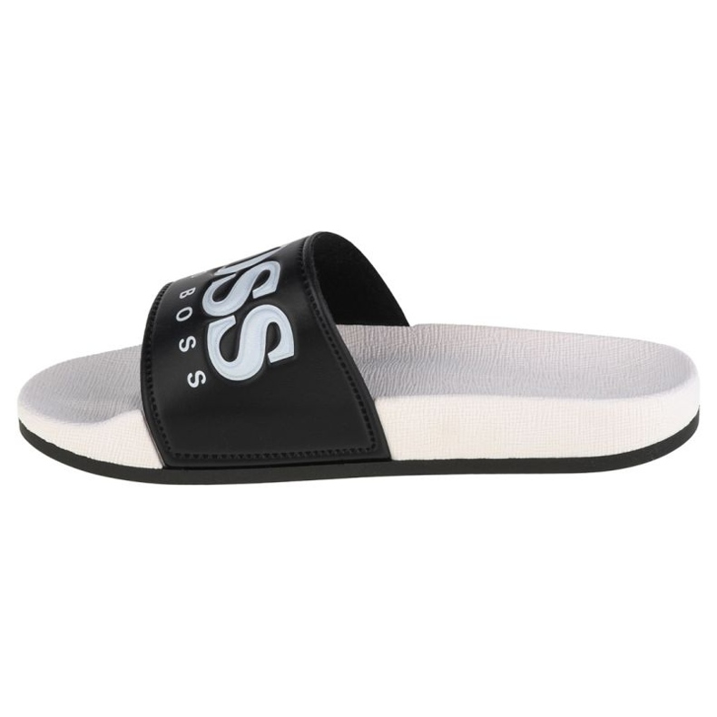 Klapki Boss Sandals J29275-09B Czarne białe 1