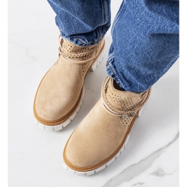 BM Beżowe botki Langridge beżowy 1